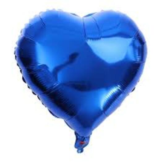 Ballon En Mylar En Forme De Cœur Bleu
