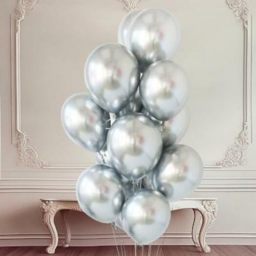 Silver Lux - набор из 15 гелиевых шаров