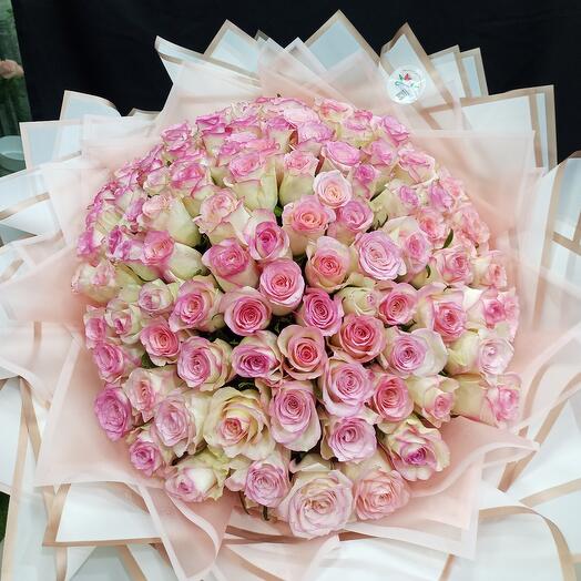 101 Special bouquet pink rose