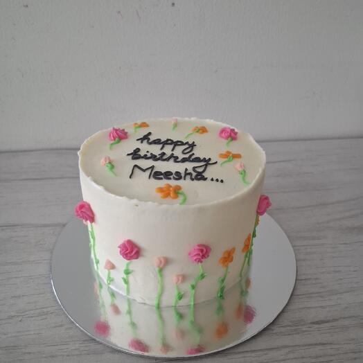 Pastel Floral Birthday Cake