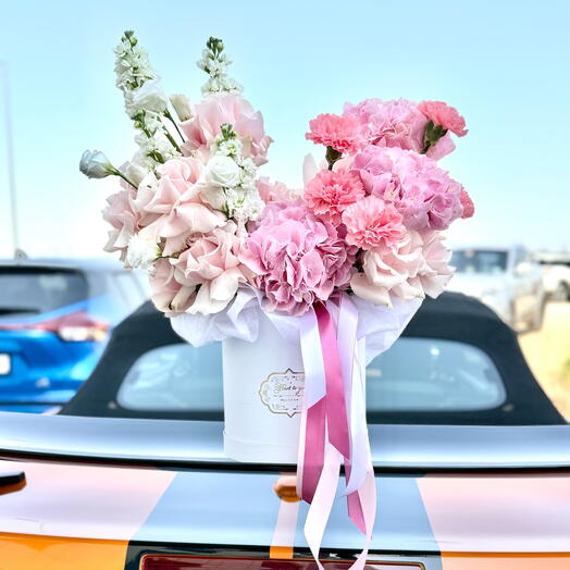 Elegant Pastel Rose and Hydrangea Bouquet