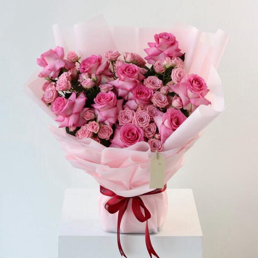 Обещание - Букет розовых роз