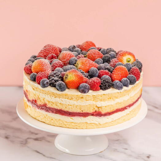 Нейкед-клубничный шорткейк | Ванильный торт со свежими ягодами | Рустикальный многослойный торт