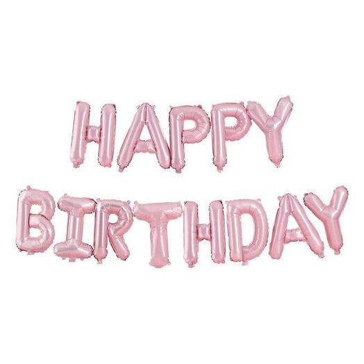 Happy Birthday Pink Balloon Foil