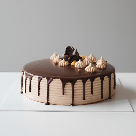 Роскошный торт с Нутеллой | Насыщенный шоколадный бисквит с фундуком | Доставка в тот же день в Дубае
