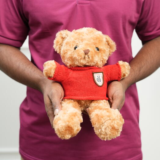 30 см – Милый плюшевый мишка в красном свитере 7532