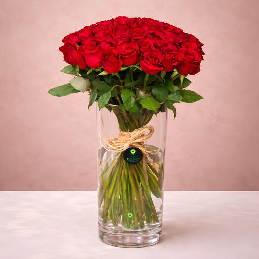 Роскошные розы - 51 роза Ever Red