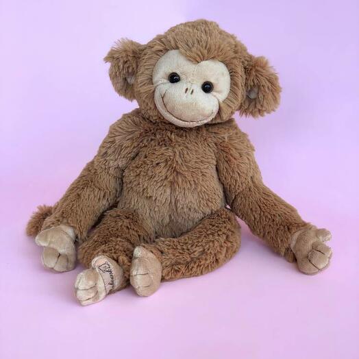 Peluche singe Denis, taille moyenne, 40 cm