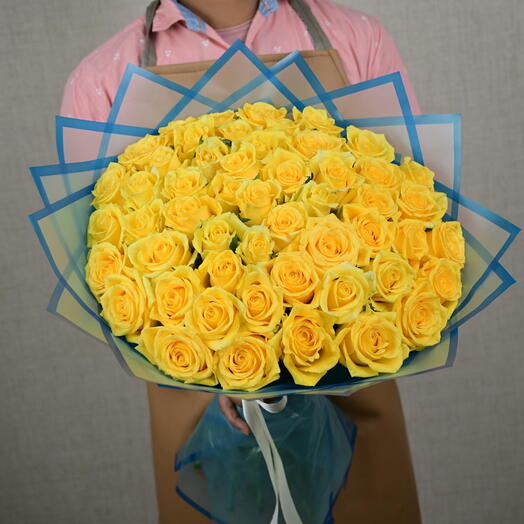 51 Yellow  Roses Bouquet 1264