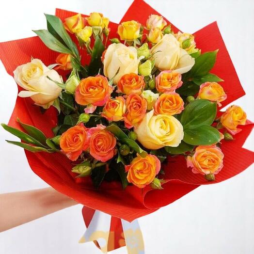 Букет «Закатная роза»