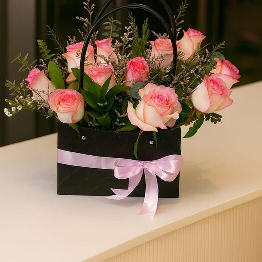 Rosa rosa bolsa regalo