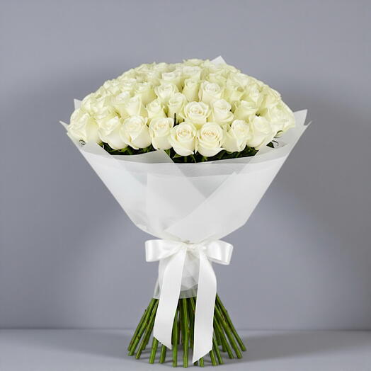 Букет из 51 белой розы