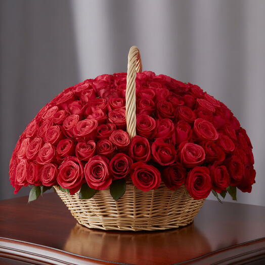 panier de 100 roses