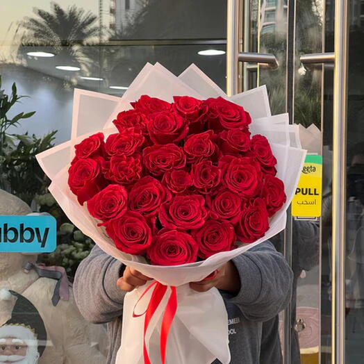 Ramo de 25 rosas rojas