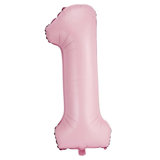 Number 1 pink balloon