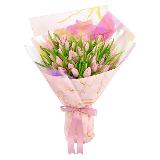 101 light pink tulips