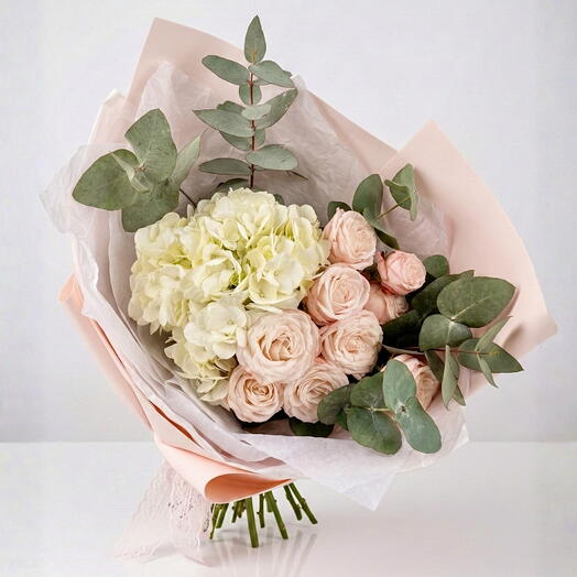 Peony Touch – Hydrangea   Pink Peony Bouquet