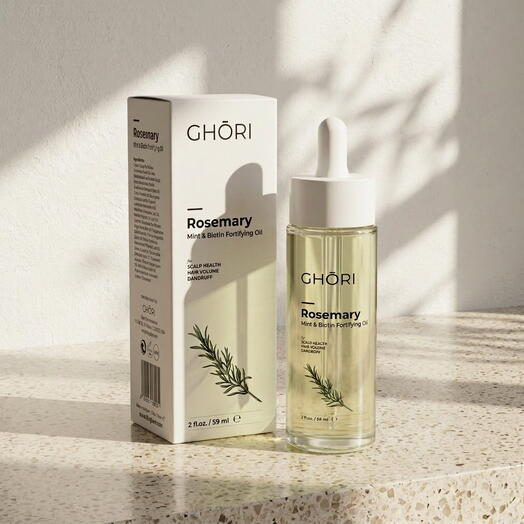 Ghori روزماري, نعناع   زيت البيوتين لنمو الشعر, التحكم في تساقط الشعر   تغذية فروة الرأس