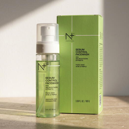 غسول للوجه N+ Sebum Control, يقلل حب الشباب والبثور, 100مل