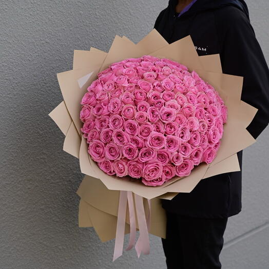 101 Pink Roses Bouquet-639