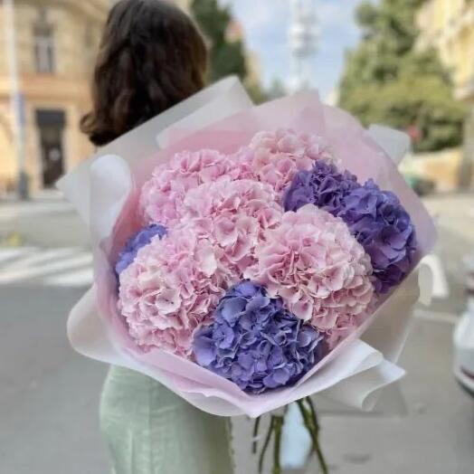 Pink and purple Hydrangea Bouquet