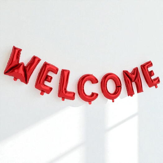 «Добро пожаловать» красного цвета