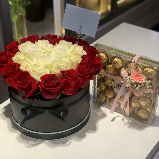 Combo premium fleurs et chocolats