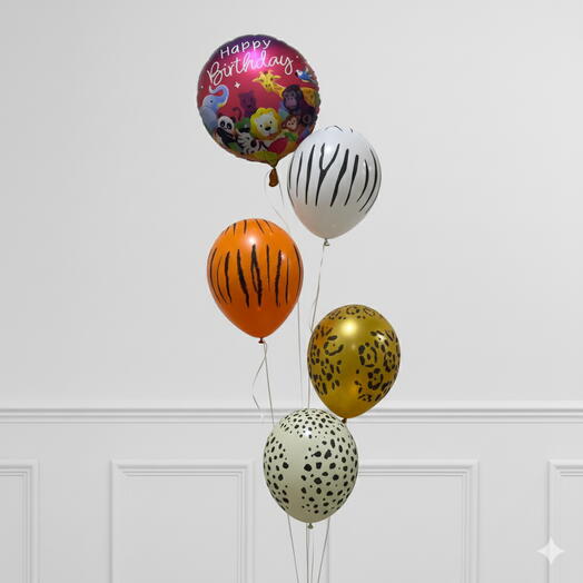 Party Animal Набор фольгированных шаров С Днём Рождения (5 шт.)