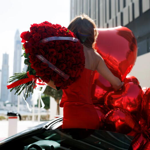 Te amo: Ramo S de 30 rosas rojas de lujo
