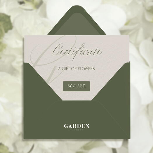 Flower gift certificate