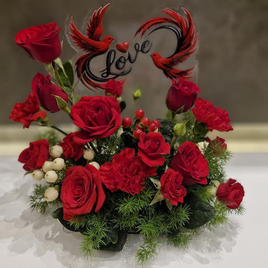 Love roses arrangement valentines  ️