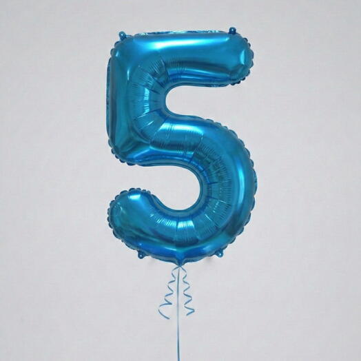 Number 5 Blue Helium Balloon 40 Inch – Birthday   Event Decoration | UAE