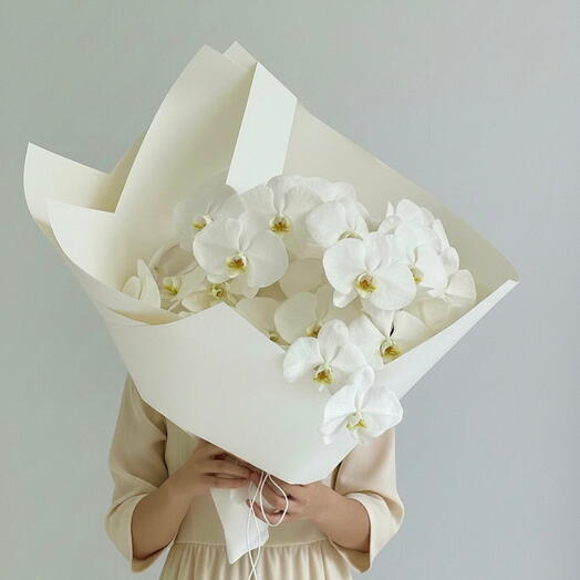 Flowers bouquet with 5 stems orchid PHALENOPSIS