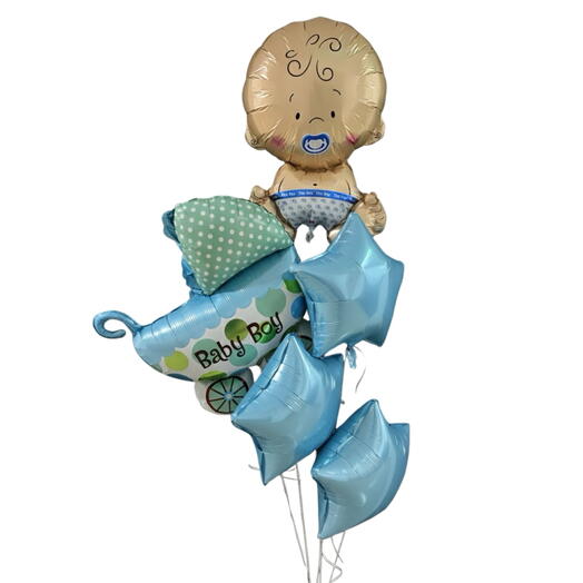 Hello Baby Boy Foil Balloon Set