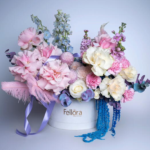 Премиальная коробка с цветами A-1395