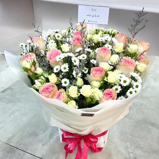 Bouquet rose et blanc