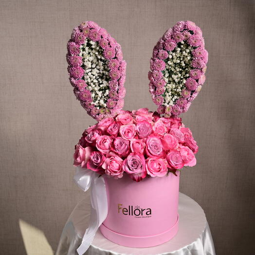 Pink Bunny Bloom Box  6164