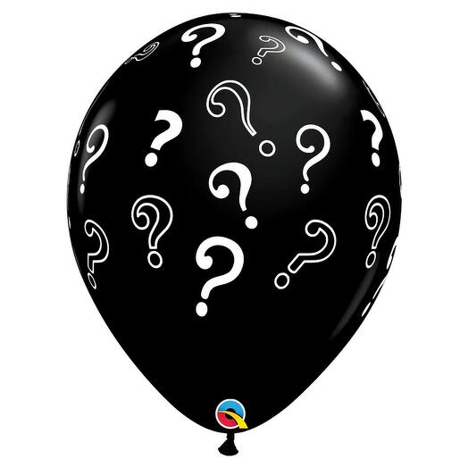 Объявление пола - воздушный шар с вопросительными знаками