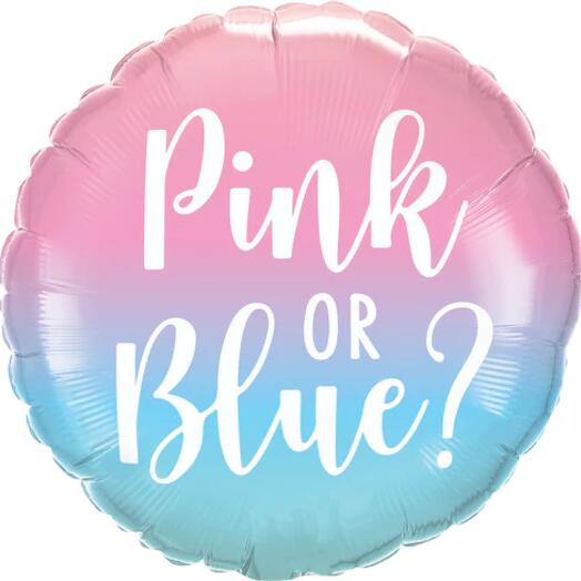Pink Or Blue Single Foil Balloon