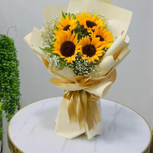 5 Sunflowers Bright Day | RC-S343