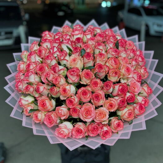 Premium 101 Pink Roses Bouquet