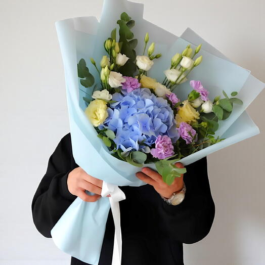 Eustoma and Carnation bouquet