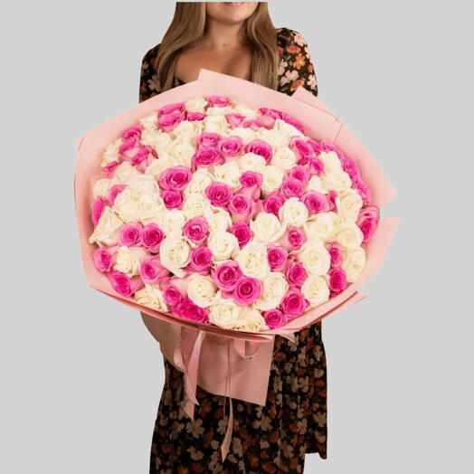 Admirable Pink And White Bunch For Mother s day Special