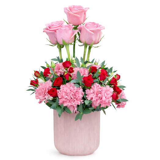 Celebrating Her Beauty – Blush Pink Rose Arrangement