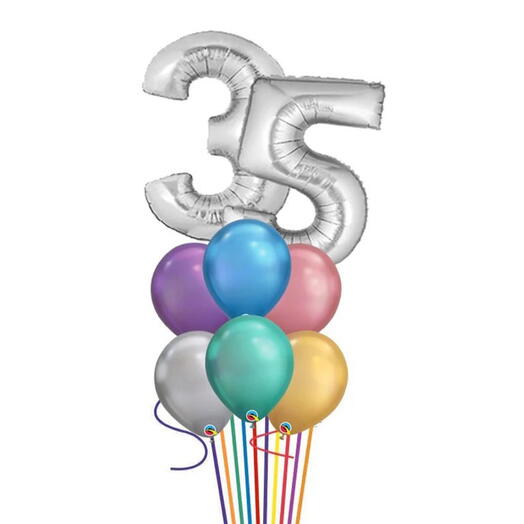 Any Number Silver And Chrome Balloons - 5404