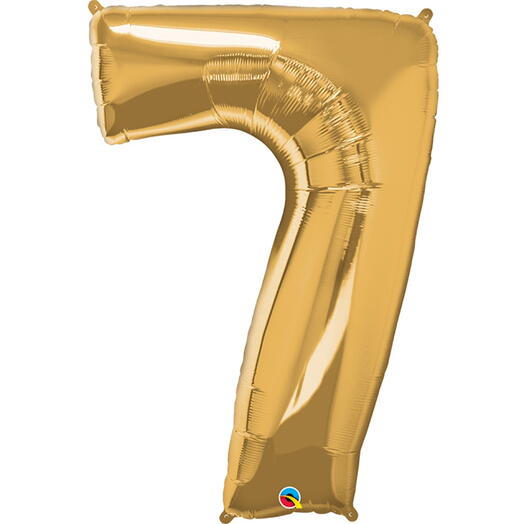 Golden Number Seven Helium Balloon-5345