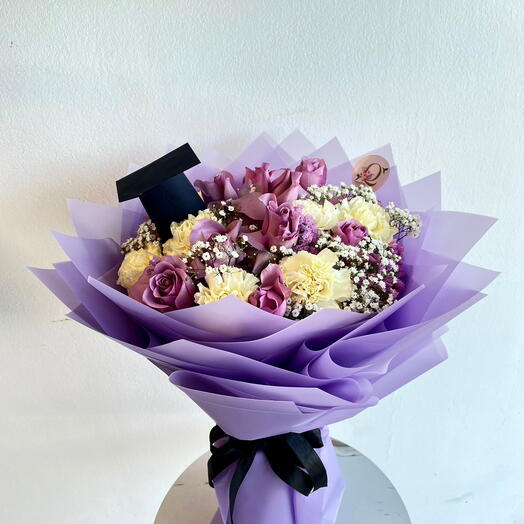 Purple grad. bouquet