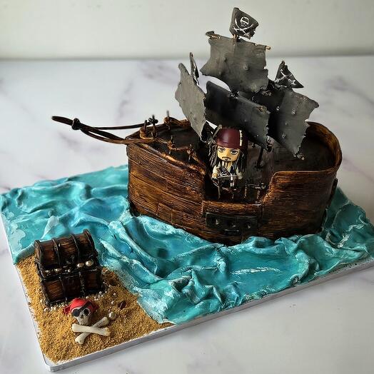 كعكة سفينة القراصنة