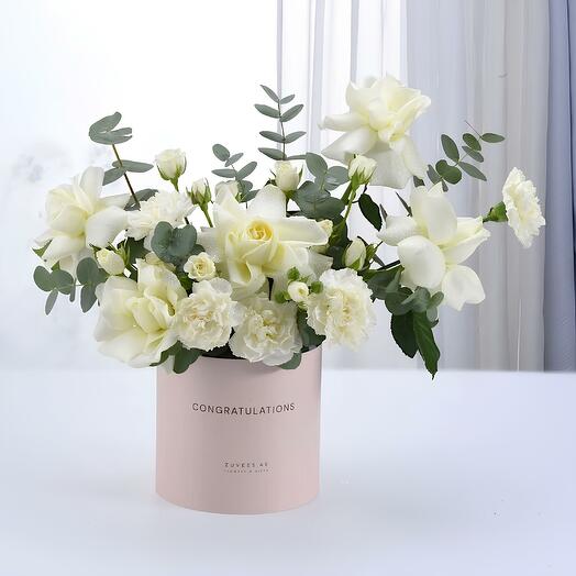 Etheral White Congratulations Bloom