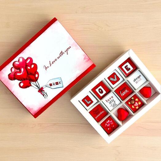 In Love With You Chocolate Box – Romantic Valentine s Gift with 12 Premium Chocolates